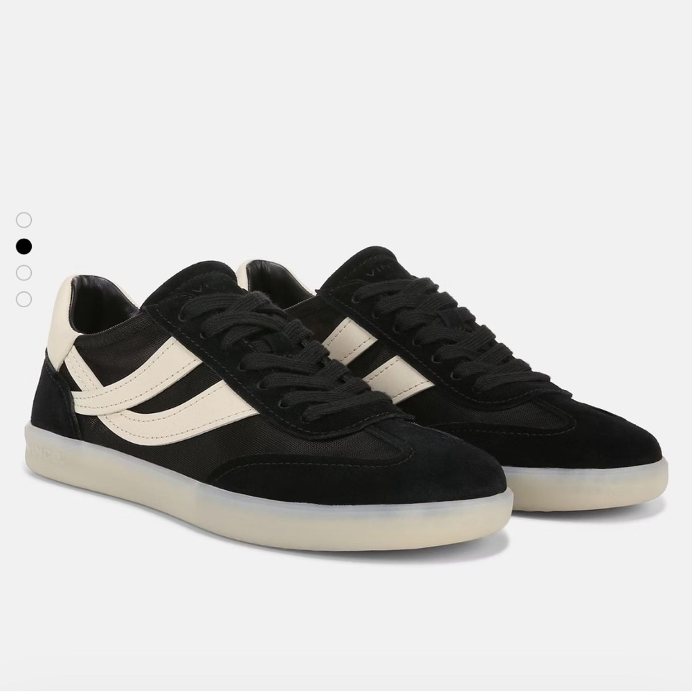 Vince Women's Black and Cream Sneakers